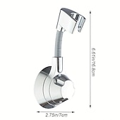 cheap Bathroom Gadgets-Shower Bracket, No-Punch Wall Mounted Shower Holder, 360° Rotating And Adjustable Handheld Shower Head Base, Strong Adhesive And Waterproof Bathroom Accessories