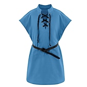levne Topy-Retro Středověké Renesanční Halenka / košile Ren Faire Pirát Viking Elfí Chlapecké Viking Fantazie předvečer Všech svatých Karneval Plesová maškaráda Dospělé Tričko Celý rok