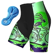 お買い得  メンズショートパンツ・タイツ・パンツ-男性用 グラフィック おかしい サイクリングショーツ バイク パッド入りショーツ ボトムズ マウンテンサイクリング ロードバイク スポーツ 3Dパッド 速乾性 吸汗性 高通気性 イエロー ピンク スパンデックス 衣類 サイクルウェア