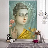 お買い得  自由奔放に生きるタペストリー-仏吊りタペストリー仏教壁アート大型タペストリー壁画装飾写真の背景毛布カーテン家の寝室のリビングルームの装飾