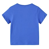 halpa T-paidat ja muut paidat-Lapset Poikien T-paita Tee Yhtenäinen väri Lyhythihainen Crewneck 100% puuvilla Lasten toppi Koulu Neutraali Päivittäin Perus Kesä Vaalean sininen 3-13 vuotta
