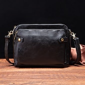 levne Tašky přes rameno-Dámské Crossbody kabelka Taška přes rameno Aktovka PU kůže Nakupování Denní Zip Nastavitelná Velká kapacita Voděodolný Pevná barva Vínově rudá Černá Hnědá