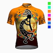 Недорогие Мужские джерси-Муж. Велокофты Графика Богемный С короткими рукавами Велоспорт Джерси Верхняя часть с 3 задними карманами Горные велосипеды Шоссейные велосипеды