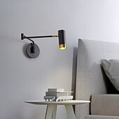 Недорогие Бра-Светодиодный настенный светильник с поворотным кронштейном, алюминиевый светильник для гостиной, спальни, прикроватной тумбочки, настенный светильник для телевизора, настенный светильник 110-240 В