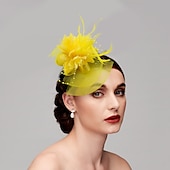preiswerte Faszinator-Fascinator Hüte Kopfbedeckung Netz Teeparty Pferderennen Ladies Day Melbourne Cup Handgemacht mit floralem Kopfschmuck Kopfbedeckung Kleid zum Beeindrucken Renntag Kleid