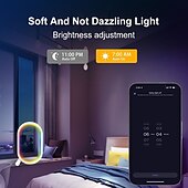 Недорогие Умный ночной свет-Светодиодный умный свет WiFi умная APP настольная лампа звуковое управление RGB фантомный настольный атмосферный интеллектуальный свет Esports настольное украшение Tuya WiFi Alexa USB питание