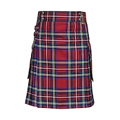  Retro Vintage Punk & Gothic Medieval Skirt Scottish Utility Kilts Fancy Dress Men's Celtic Masquerade Casual Daily Adults' Skirts