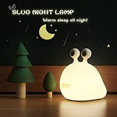 economico Lucine notturne per bambini e neonati-luce notturna lumaca vivaio lampada squishy luce notturna in silicone per l&#039;allattamento lampada da comodino animale carino per neonati bambini adolescenti luce notturna morbida con sensore tattile