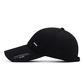 お買い得  メンズ ベースボールキャップ-男性用 ベースボールキャップ トラッカーハット ブラック ルビーレッド ポリエステル トラベル ビーチスタイル アウトドア バケーション 平織り 調整可能 サンスクリーン 高通気性 ファッション