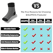 cheap Braces &amp; Supports-Plantar Fasciitis Socks Arch Ankle Support, 20-30 Mmhg Foot Compression Sleeves Eases Swelling, Heel Spurs, Improves Blood Circulation, Better Than Night Splint For Hiking, Runnning By (1 Pair)