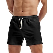billiga Svett shorts-Herr Rosa shorts Atletiska shorts Svett shorts Träningsshorts Ficka Slät Komfort Andningsfunktion Utomhus Dagligen Utekväll Mode Ledigt Svart Vit