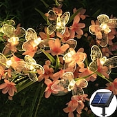 preiswerte Landschaftslichter-Solar-Lichterkette für die Gartendekoration – 5 m, 20 LEDs, Libelle und Schmetterling, wasserdichte Kranzlichter für den Rasen, Hochzeits- und Partydekoration
