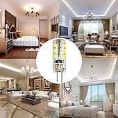 رخيصةأون أضواء LED ثنائي الدبوس-10 قطعة G4 ثنائية دبوس مصباح ليد لمبة 3 واط 24LED SMD 2835 ما يعادل لمبة هالوجين 30 واط أبيض دافئ 3000 كيلو ضوء النهار الأبيض 6000 كيلو 360 درجة زاوية الشعاع وميض مجاني DC12V AC220V AC110V