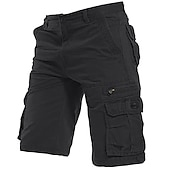 voordelige Klassiek-Voor heren Cargoshorts Wandelshorts Zak met rits Flap zak Effen Comfort Ademend Buiten Dagelijks Uitgaan Modieus Casual Zwart Leger Groen