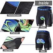baratos Roupa interior masculina e Camada Base-Homens Cueca Boxer Acolchoada Bermudas Acolchoadas Para Ciclismo Moto Shorts acolchoados / camurça Calças Ciclismo de Montanha Ciclismo de Estrada Esportes Respirável Secagem Rápida Leve Redutor de