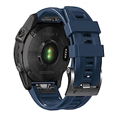 Χαμηλού Κόστους Ζώνες ρολογιών Garmin-Παρακολουθήστε το συγκρότημα για Γκάρμιν Fenix 7 7X 6 6X Pro Epix Pro 47mm 51mm Instinct 2X Approach S70 47mm S62 S60 Forerunner 955 945 Epix Marq Descent Quatix 22mm 26mm σιλικόνη Αντικατάσταση Λουρί