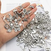economico kit per la creazione di perline-300pcs/set orecchini di pendente d&#039;argento tibetani della lega piccoli pendenti accessori fai da te dei monili