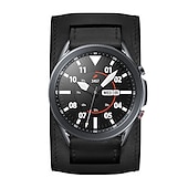 economico Cinturini per orologi Samsung-Cinturino per orologio  per Samsung Watch 7/6/5/4 40/44mm, Galaxy Watch 5 Pro 45mm, Galaxy Watch 6/4 Classic 42/46/43/47mm, Watch 3, Active 2, Gear S3 S2 Vera pelle Sostituzione Cinghia 20mm 22mm