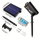 abordables Guirlandes solaires-3*3m 300 led solaire rideau lumière extérieure télécommande lumière 8 modes d&#039;éclairage guirlandes ip65 étanche fil de cuir lumières fête de noël mariage maison chambre jardin décoration murale