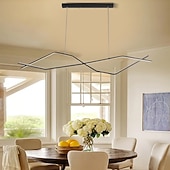 olcso Vonalvezetés-led függőlámpa 100 cm-es sziget lámpák szabályozható vonal dizájn alumínium stílusos minimalista festett felületek étkező konyhai lámpák 110-240v csak távirányítóval szabályozható