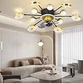 levne Světla pro stropní ventilátor-stropní ventilátor s aplikací světla&amp;amp; dálkové ovládání 102 cm stmívatelné 6 rychlostí větru sputnik designová projekce moderní stropní ventilátor do ložnice, obývacího pokoje, malého pokoje
