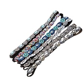 economico Accessori per acconciature-6 pezzi elastici strass in rilievo donne fasce per capelli fatti a mano gioielli vintage fasce per capelli per accessori per capelli ragazza 20-26.8 multicolor