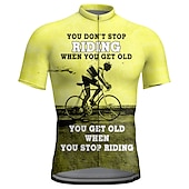 preiswerte Radtrikot Herren-Herren Radtrikot fahrradbekleidung Fahrradtrikot Kurzarm Fahhrad Trikot Shirt mit 3 Gesäßtaschen MTB Mountain Rennrad Atmungsaktiv Schnelltrocknend Feuchtigkeitsableitung Reflexstreiffen Gelb Rosa Rot