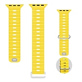 economico Cinturini per Apple Watch-Banda oceanica Compatibile con Cinturino dell&#039;Apple Watch 38mm 40mm 41mm 42mm 44mm 45mm 49mm Impermeabile Regolabili Donne Uomini Silicone Cinturino di ricambio per iwatch Series Ultra 8 7 6 5 4 3 2