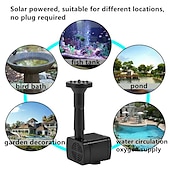baratos Luzes Subaquáticas-fonte solar bomba de água fonte solar jardim lagoa cachoeira ao ar livre banho de pássaros fonte vista fonte decoração do jardim sem iluminação