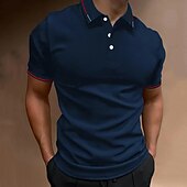 preiswerte Sport-Herren Poloshirt Golfhemd Casual Festtage Kargen Kurzarm Modisch Basic Glatt Klassisch Sommer Regular Fit Feuer rot Schwarz Gelb Armeegrün Dunkelmarine Grau Poloshirt