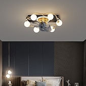preiswerte Deckenventilator-Leuchten-Deckenventilator mit Licht ca&amp;amp; Fernbedienung 52cm 3-Licht dimmbar 6 Windgeschwindigkeiten moderner Deckenventilator für Schlafzimmer, Wohnzimmer, kleines Zimmer 110-240V