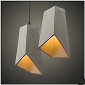 cheap Island Lights-LED Pendant Lights Cement Kitchen Island Lighting Modern Farmhouse Foyer Entryway Light Fixtures Ceiling Hanging Globe Over Table 110-240V