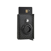 billiga Plånböcker-rfid-blockerande kolfiberplånbok för män med korthållare och airtag-ring – elegant, säker och snygg för dagligt bruk och resor