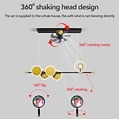 abordables Ventilateurs de plafond lumineux-ventilateur de plafond avec application de conception de doublure de lampe de coucher de soleil rotative à 360 °&amp;amp; télécommande 100cm 5 lumières dimmable 6 vitesses de vent ventilateur de plafond