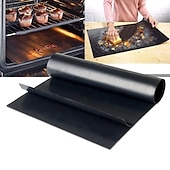 billiga Camp Kök-3 st återanvändbar non-stick bbq grillmatta 0,08 mm tjock ptfe grill bakfoder kokplatta mikrovågsugn verktyg dropship