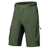 お買い得  メンズショートパンツ・タイツ・パンツ-男性用 MTBショーツ バイク バギーショーツ MTBショーツ マウンテンサイクリング ロードバイク スポーツ パッチワーク 3Dパッド 高通気性 速乾性 吸汗性 ブラック アーミーグリーン 衣類 サイクルウェア