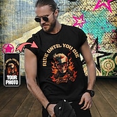 abordables vêtements personnalisés pour hommes-t-shirt personnalisé pour hommes 100% coton photo personnalisée design image texte lettre imprimés graphiques col rond noir blanc rouge bleu gris manches courtes t-shirt sport mode décontracté été