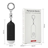 economico Sistemi antieffrazione-autodifesa donne allarme 130db ragazza sicurezza proteggi avviso sicurezza personale urla forte portachiavi allarme di emergenza