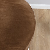 abordables Couverture de chaise de salle à manger-velours rond tabouret de bar siège couvre pub comptoir tabouret chaise housse carré pivotant tabouret élastique bar chaise couvre lavable housse de coussin pour café partie bar restrant