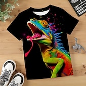 preiswerte Jungen 3D Tiere-Jungen 3D Graphic Tier Dinosaurier T-Shirt Kurzarm 3D-Druck Sommer Frühling Aktiv Sport Modisch Polyester kinderkleidung 3-12 Jahre Outdoor Casual Täglich Regular Fit