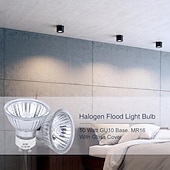 cheap Halogen Bulbs-GU10 Halogen Bulb 35W 50W MR16 GU10 Base 220V Light Bulb Halogen Flood Light Bulbs Simulated Flame Lamp