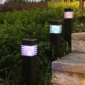 お買い得  経路ライト＆ランタン-屋外 LED 芝生ランプ ip65 防水屋外ガーデンポストボラードライトコラムランプアルミ通路私道の床芝生景観照明プラグインライトヴィラヤードパスキャンプパーティー装飾