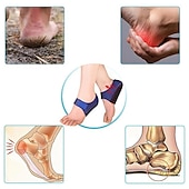 رخيصةأون الدعامات والتقويمات-1 زوج دعامة كعب مع قفل خطاف وحلقة ، وسائد كعب مسامية ، أكواب كعب مع وسادات جل للنساء والرجال