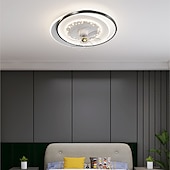 preiswerte Deckenventilator-Leuchten-Deckenventilator mit Licht dimmbar 105/50cm 6 Windgeschwindigkeiten moderner Deckenventilator für Schlafzimmer, Wohnzimmer ca&amp;amp; Fernbedienung 110-240V