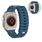 economico Cinturini per Apple Watch-Banda oceanica Compatibile con Cinturino dell&#039;Apple Watch 38mm 40mm 41mm 42mm 44mm 45mm 49mm Impermeabile Regolabili Donne Uomini Silicone Cinturino di ricambio per iwatch Series Ultra 8 7 6 5 4 3 2