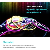 cheap Neon LED Lights-Waterproof LED Neon Tube 30M 25M 20M 15M 10M 5M 3M 2M 1M AC 220V-240V SMD 2835 Flexible Neon Strip Single Color for Outdoor Decorative Lighting