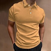 preiswerte Sport-Herren Poloshirt Golfhemd Casual Festtage Kargen Kurzarm Modisch Basic Glatt Klassisch Sommer Regular Fit Feuer rot Schwarz Gelb Armeegrün Dunkelmarine Grau Poloshirt