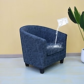 billige Lenestoldeksel og armløst stolomslag-klubb stoltrekk fat stol slipcover stretch badekar stol slipcover, lenestol sofatrekk for hunder kjæledyr,vaskbar sofamøbelbeskytter myk slitesterk