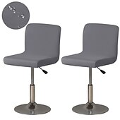 economico Fodera per sedia da pranzo-2 pezzi coprisgabello da bar elasticizzato coprisgabello da bar bordeaux coprisgabello da bar girevole quadrato coprisgabello da bar coprisgabello da bar per sala da pranzo coprisedile da bar