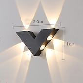economico applique da esterno-Lampada Da Parete A Led Da Esterno Impermeabile 10 W Su E Giù Illuminazione Da Interno A Doppia Testa Curva Da Parete Camera Da Letto Moderna Luce Bianca Calda